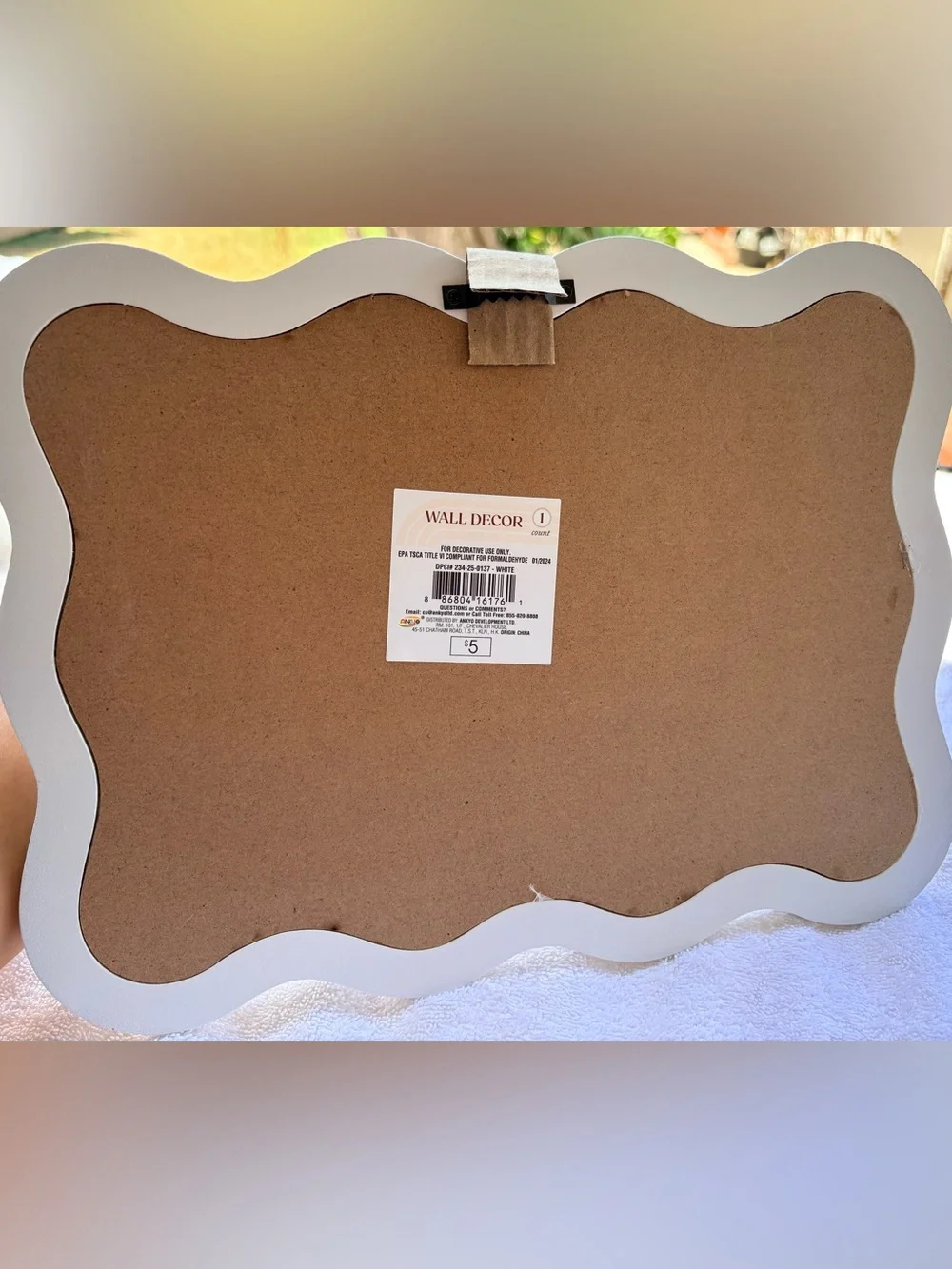 Embroidered 'When in doubt' Decorative Sign in Sage Green